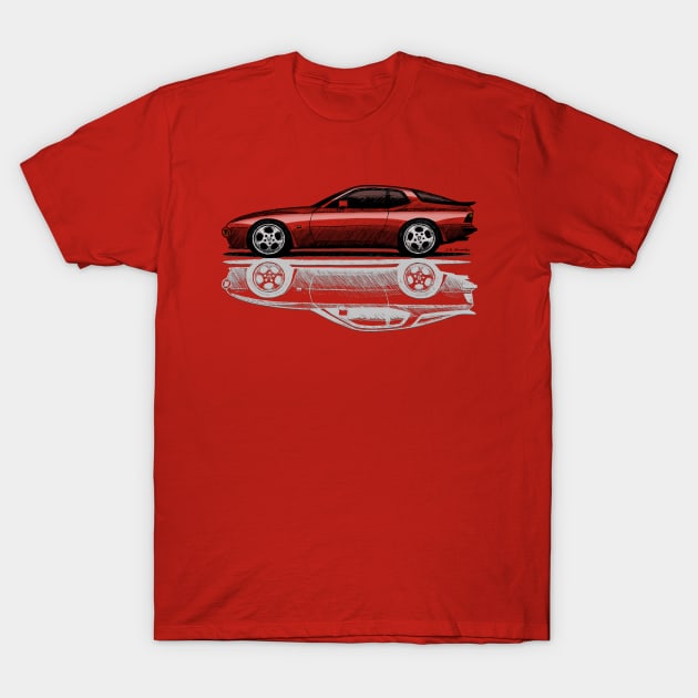 Youngtimer german sports car Porsche 944 T Shirt TeePublic